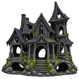 Haunted House Cave aquarium decoration