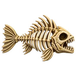 Floating Fish Skeleton aquarium decoration