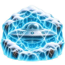 Frozen UFO aquarium decoration