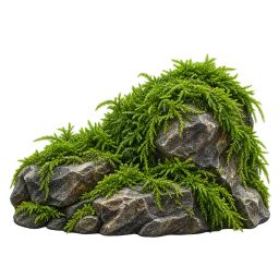 Moss Covered Rock Formation aquarium decoration